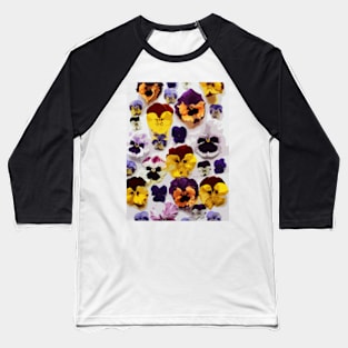 Pansy collage Baseball T-Shirt